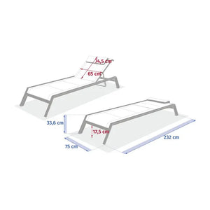 Сгъваем шезлонг Hesperide Allure Athea, Алуминий