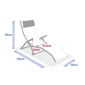 Сгъваем шезлонг Hesperide Decima, Алуминий