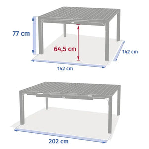 Градинска квадратна маса Hesperide Evasion, 10 места