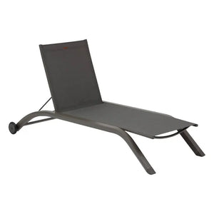 Сгъваем шезлонг с колелца Hesperide Jimani, Алуминий, Регулируем