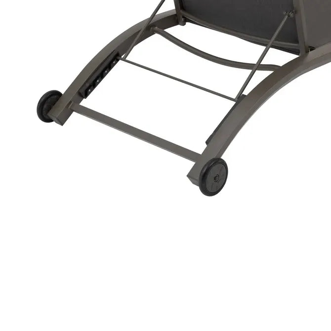 Сгъваем шезлонг с колелца Hesperide Jimani, Алуминий, Регулируем