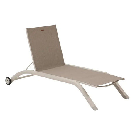 Сгъваем шезлонг с колелца Hesperide Jimani, Алуминий, Регулируем