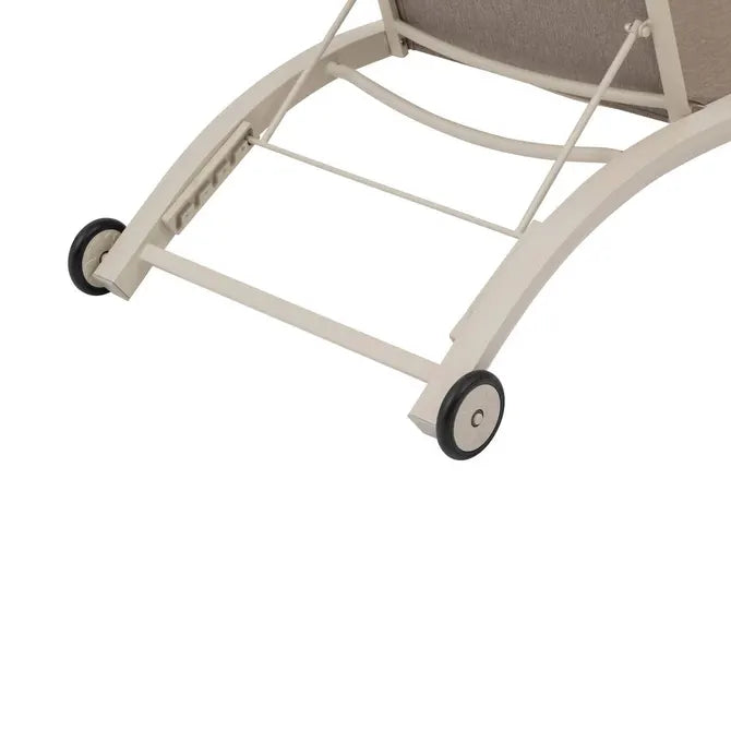 Сгъваем шезлонг с колелца Hesperide Jimani, Алуминий, Регулируем