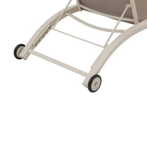 Сгъваем шезлонг с колелца Hesperide Jimani, Алуминий, Регулируем