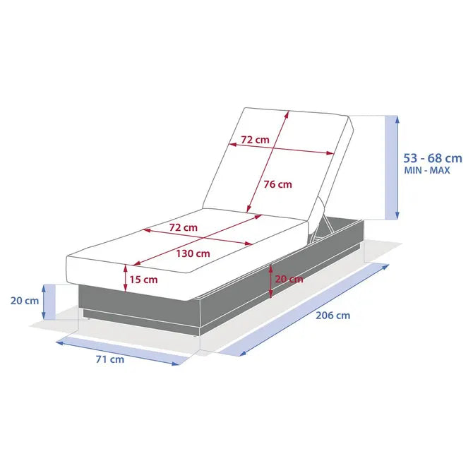 Легло за басейн Hesperide Allure, Алуминий