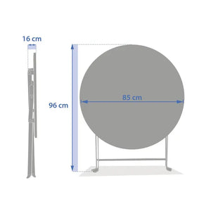 Градинска кръгла маса Hesperide Greensboro, Графит