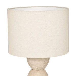 Настолна лампа atmosphera Erin, Ø28xH47.5 см, Бежов мрамор