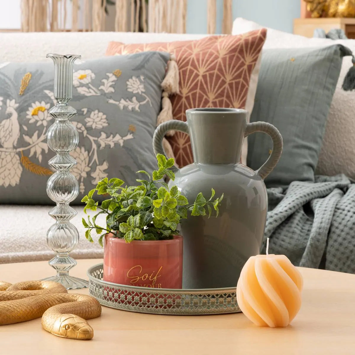 Декоративна фигура atmosphera Wild Romance, Смола, 39 cm