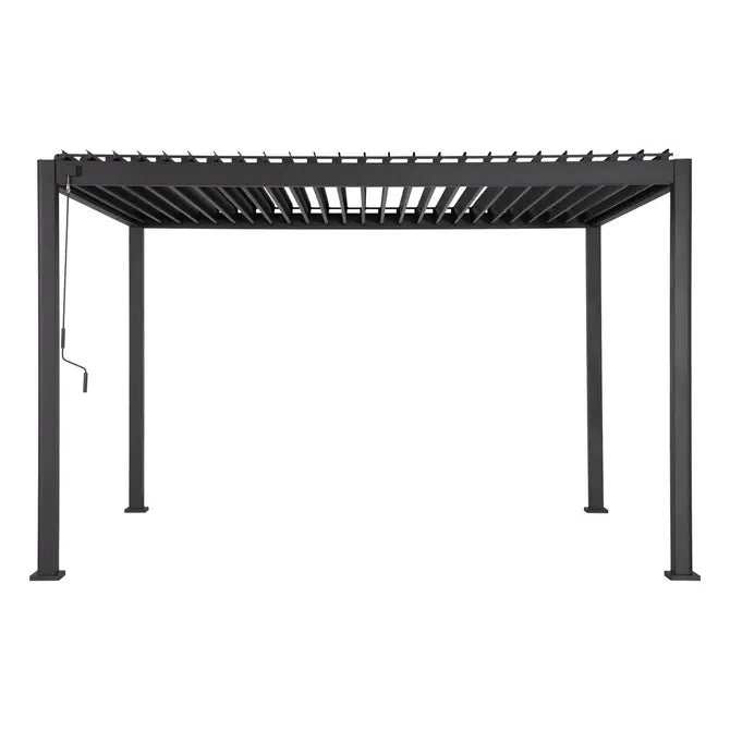 Пергола Hesperide Evora, Алуминий, Графит, 4x3 m
