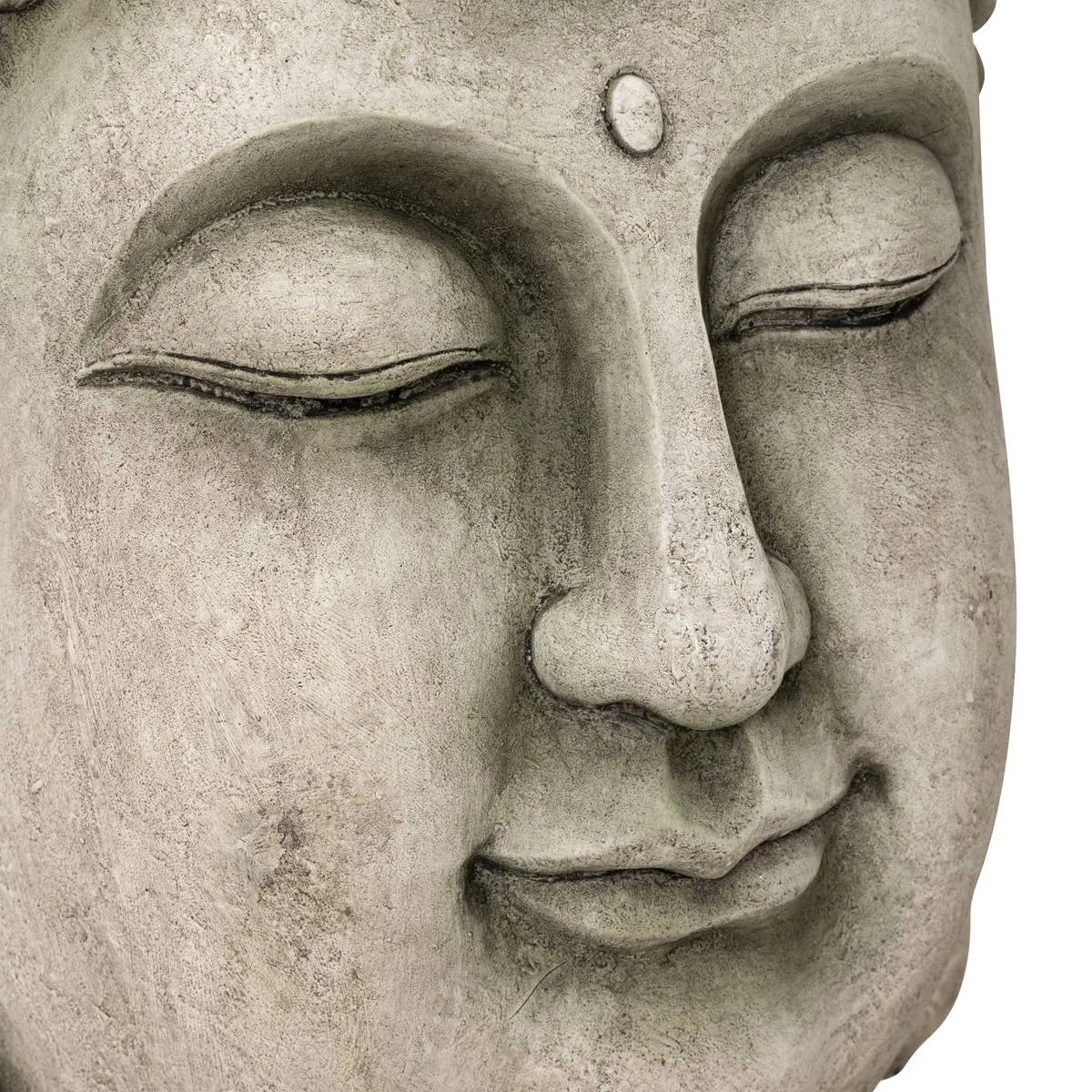 Декоративна статуя atmosphera Buddha Head, Магнезий, Сив, 60 cm