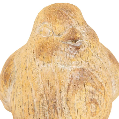 Декоративна фигура atmosphera Birdy, Смола, Бежов, 14 cm