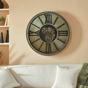 Стенен часовник atmosphera Parker, Механизъм, Ø80 см, Метал