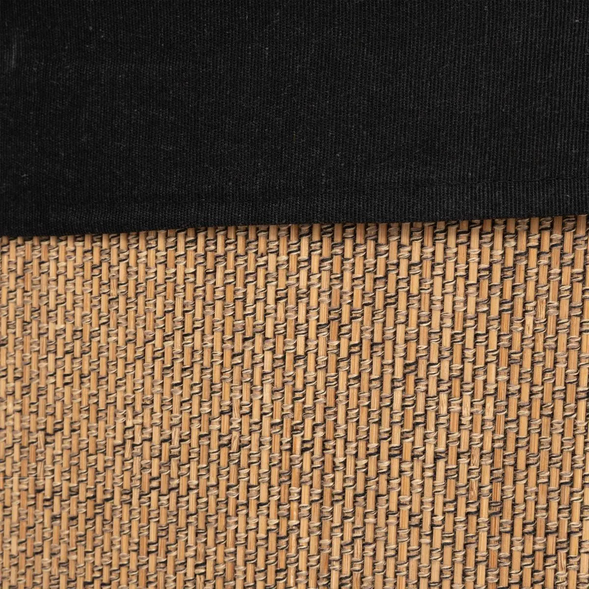 Кош за пране 5five, Ъглов, Бамбук и черен плат, 48 l