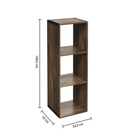 Рафт 5five Mix'n Modul Industrial, 3 отделения, Дърво