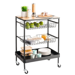 Кухненска количка 5five, Средна, Метал, С подвижен плот