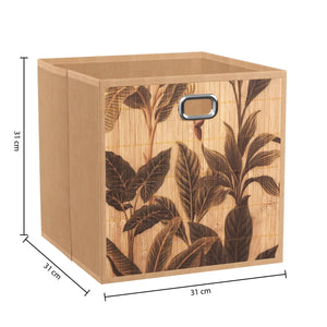 Кош за съхранение 5five, Бамбук, Принт, 31x31 cm