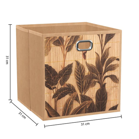 Кош за съхранение 5five, Бамбук, Принт, 31x31 cm