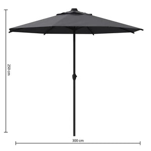 Прав накланящ се чадър Hesperide Loompa, 3 m