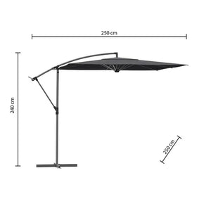 Градински чадър със странична стойка Hesperide Manoa, 2.5x2.5 m