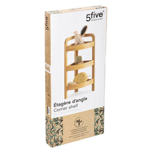 Ъглова етажерка 5five, Бамбук, M
