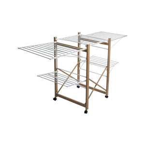 Сушилник за дрехи 5five Wood Effect с 4 колела, Метал Дървесен ефект, 27 m