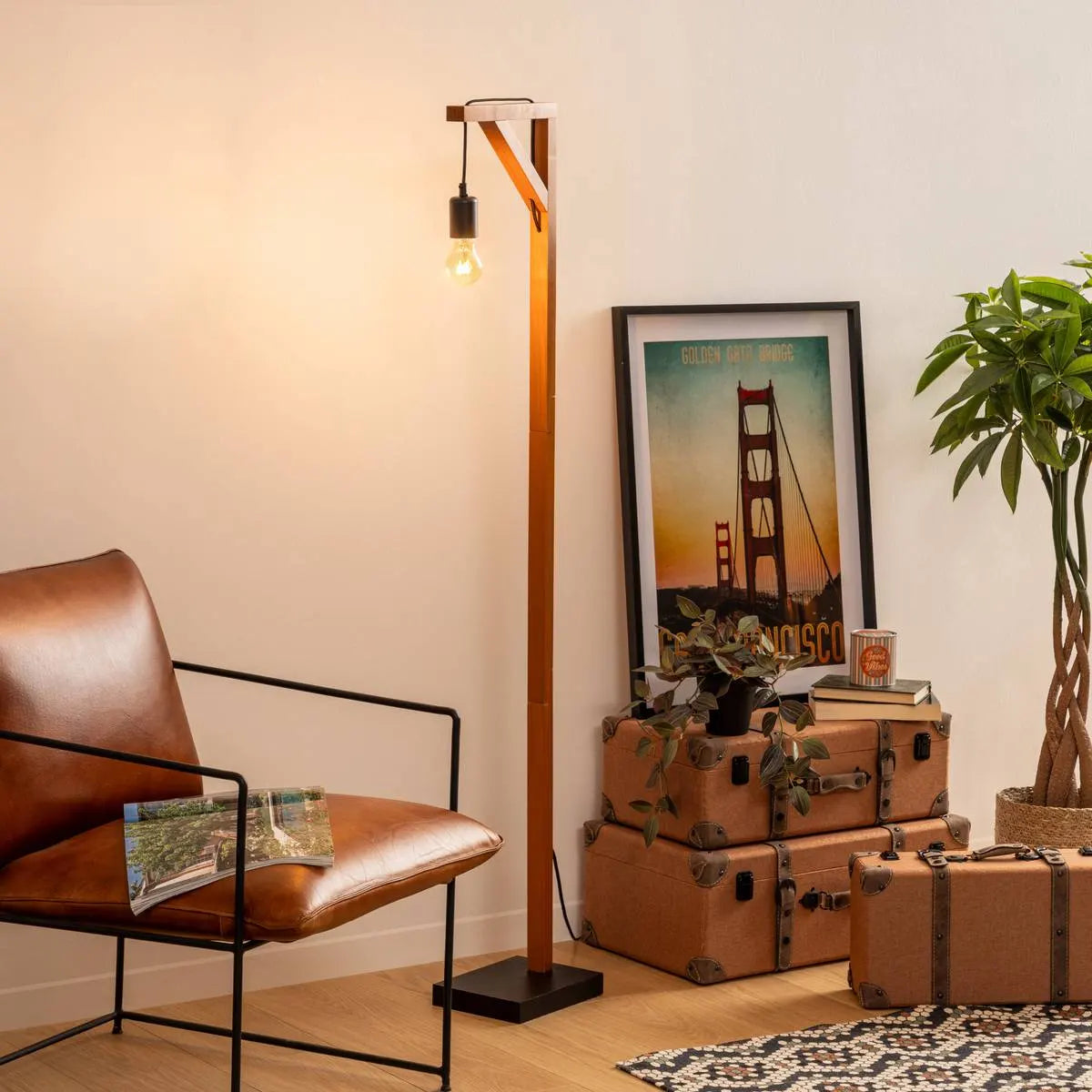 Лампион atmosphera Wild, Дърво, Естествен, 148 cm