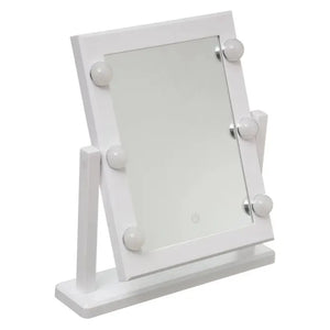 Oglindă de baie 5five Hollywood, Albă, LED, 40x37 cm