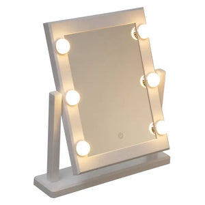 Oglindă de baie 5five Hollywood, Albă, LED, 40x37 cm
