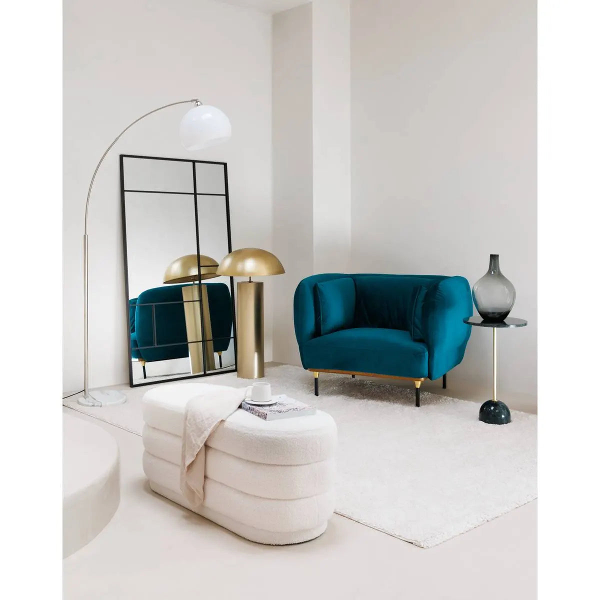 Лампион atmosphera Geda, Метал, Бял, 185 cm