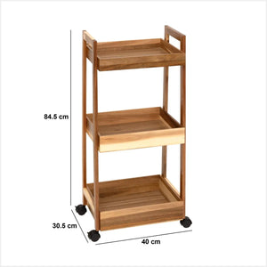 Кухненска количка 5five, Акация, 3 нива, 40x31x85 cm