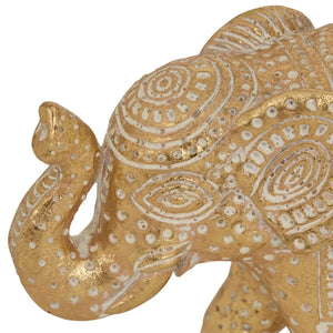 Декоративна фигура atmosphera Gajah, Смола, Златист, 12 cm