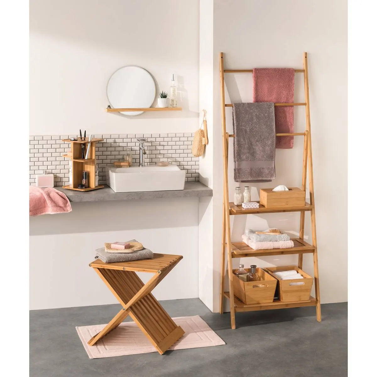 Кош за съхранение 5five, Бамбук, Скосен