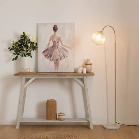 Лампион atmosphera Laye, Метал и Мрамор, Златен, 150 cm