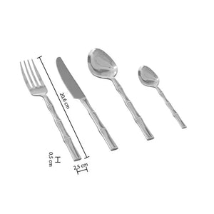 Комплект прибори Secret de Gourmet Bambou, Инокс, 24 части