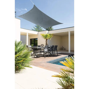Слънцезащитно платно Hesperide Curacao, Цвят Шисти, 3x2 m