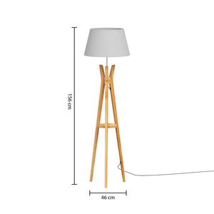 Лампион atmosphera Kalo, Бамбук, Бял, 156 cm