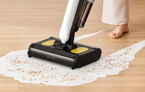 Вертикална прахосмукачка с функция за моп Deerma DEM-VX20W, 420W, Капацитет 500/600ml, IPX4, Бял