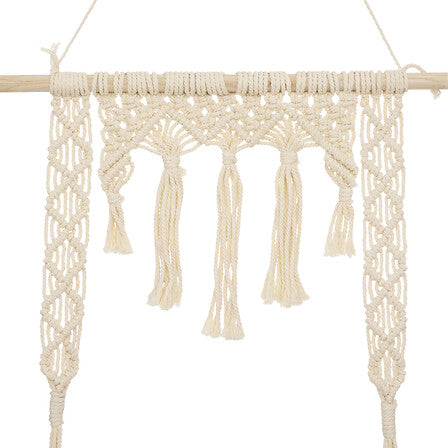 Рафт за стена atmosphera, Макраме и MDF, 60x20x80 см