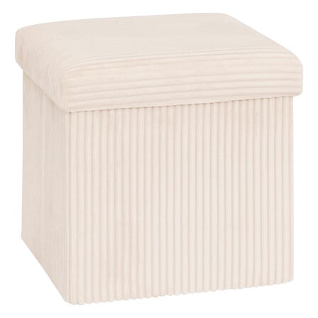 Пуф със съхранение atmosphera Arum, Рипсено кадифе, Сгъваем, 38x38 cm