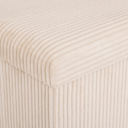 Пейка със съхранение atmosphera Arum, Рипсено кадифе, Сгъваема, 76x38 cm