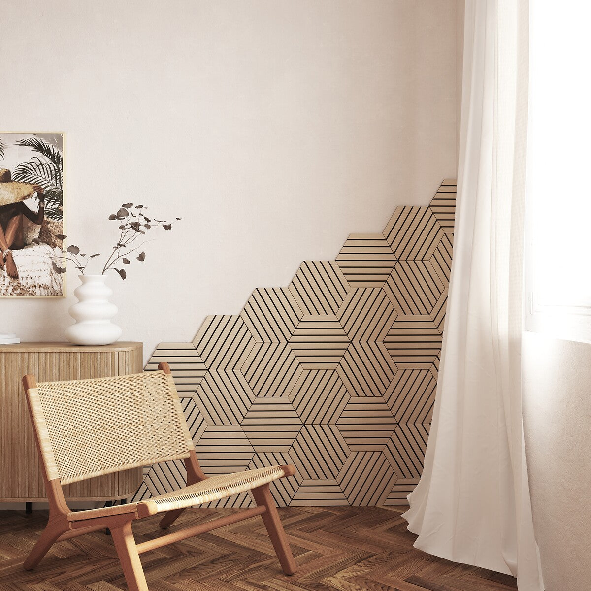 Комплект декоративен панел atmosphera Colva, MDF, 30x26 cm, 3 бр