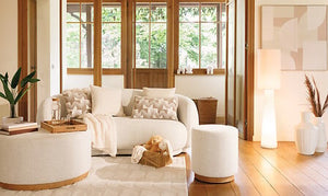 Двуместен диван atmosphera Nesky, Бял, 192x99x72,5 cm