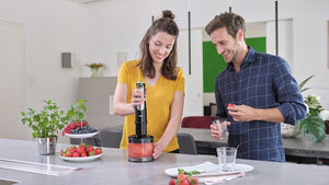 Пасатор Braun MultiQuick 9135XI, 1200 W, Мерителен съд 0.6 л, Чопър 0.5 л, Променлива скорост, Бъркалка за яйца, Черен