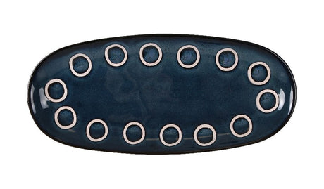 Плато овал LA MEDITERRANEA Almudena Blue, 29x14 cm, порцелан