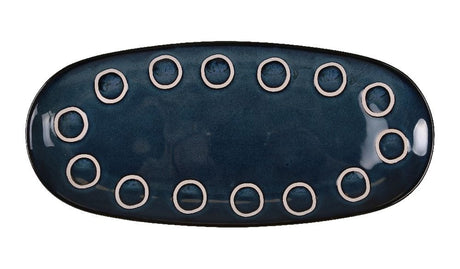 Плато овал LA MEDITERRANEA Almudena Blue, 33x15 cm, порцелан