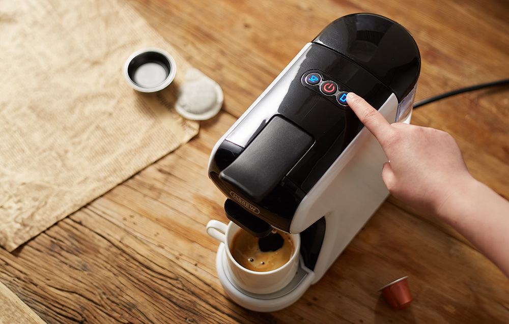 Мултифункционална 4в1 Еспресо Кафемашина HiBrew H1A , кафе и опция за капсули,, 1450 w, 19 bar, Бял