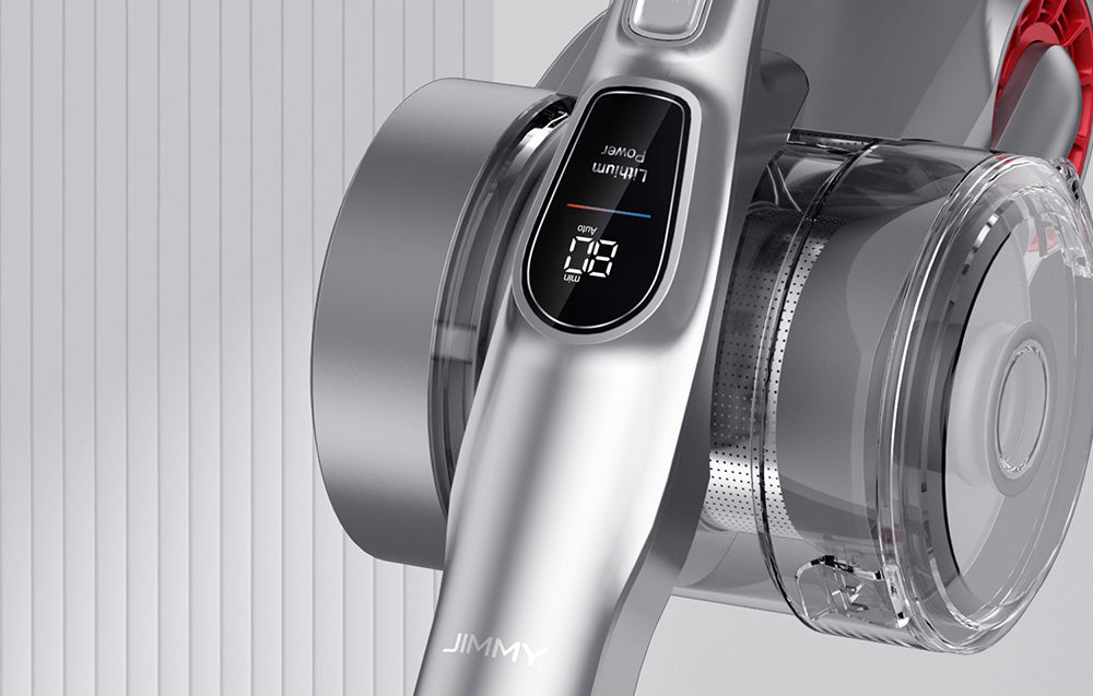 Вертикална безжична прахосмукачка JIMMY H9 Flex, безчетков мотор 550W, , Батерия 80 минути, Червен