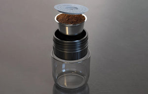 Преносима 3в1 кафемашина HiBREW H4A-premium с адаптер и калъф за пренасяне, 80W, 15 бара, Черен