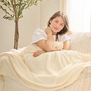 Одеяло atmosphera Arum, Слонова кост, 240x220 cm