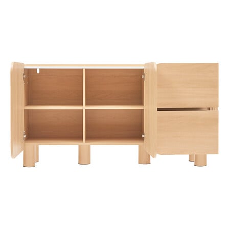 Скрин atmosphera Homelya, 2 врати, 2 чекмеджета, 160 cm, Хевея